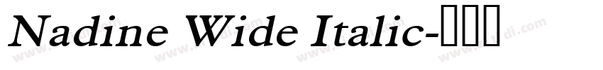 Nadine Wide Italic字体转换
